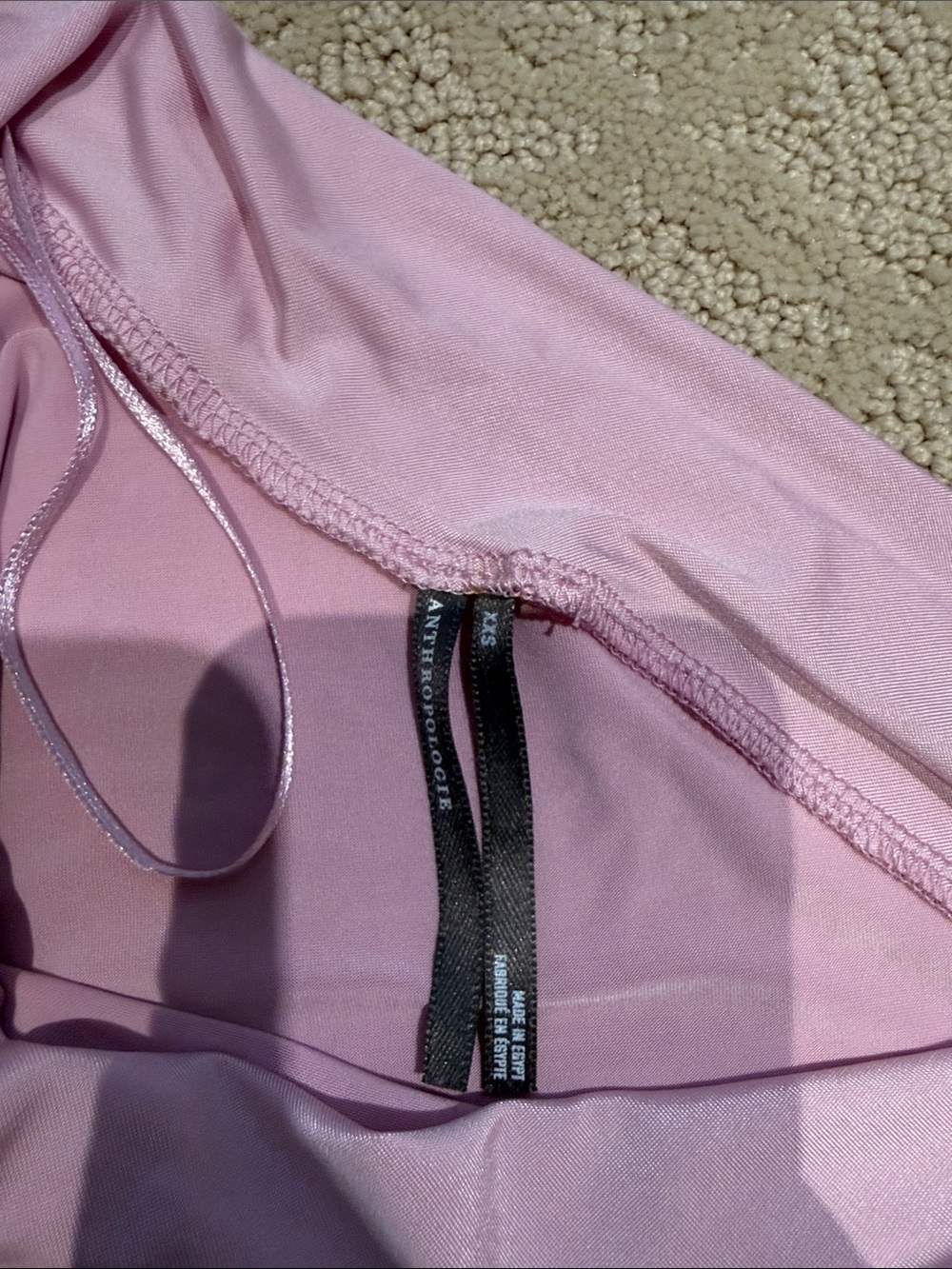 Anthropologie One-Shoulder Ruched Pink Women’s Top - Picture 2 of 2